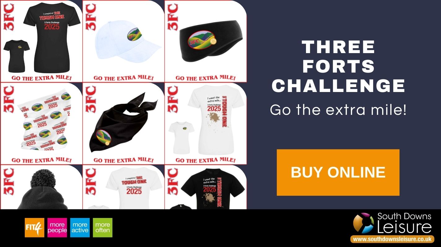 Buy your Three Forts Challenge Merchandise today