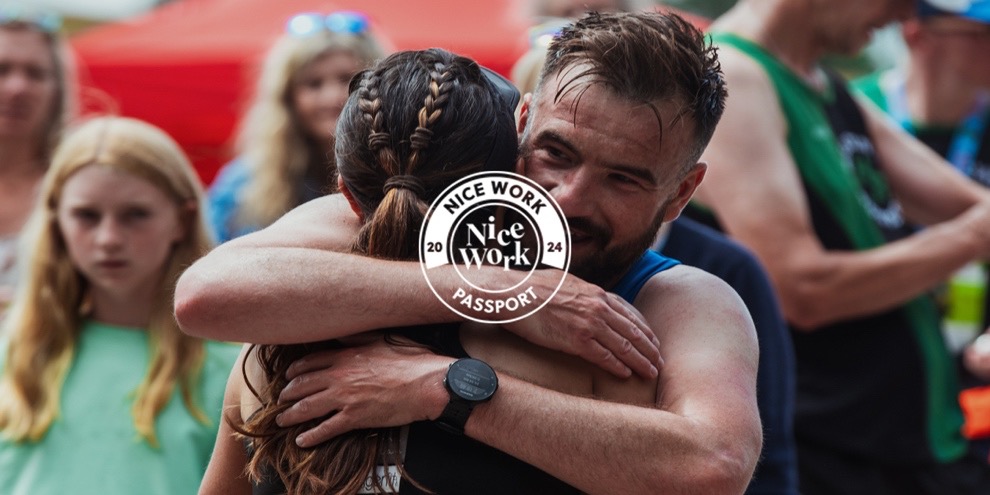 A person and person huggingDescription automatically generated