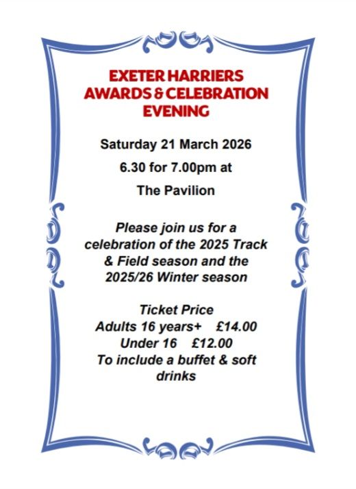 Exeter Harriers Awards Evening